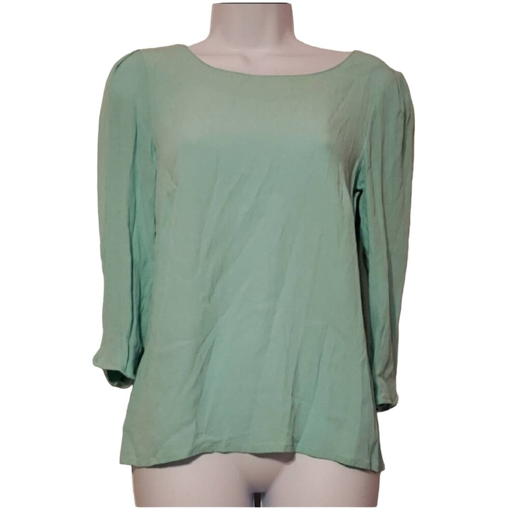 Gianni Bini Mint Green Long Sleeve Blouse XS
